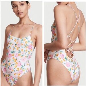 NEW Victorias Secret scoop essential lemons one piece swimsuit